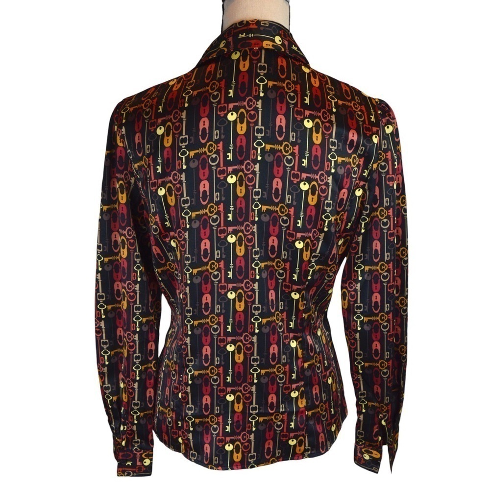 East 5th Lock & Key Pattern Polyester Button Down… - image 4